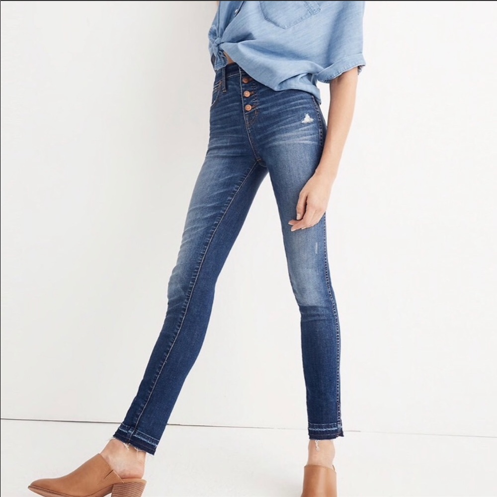 Madewell 10” High Rise Skinny Jeans: Drop Hem